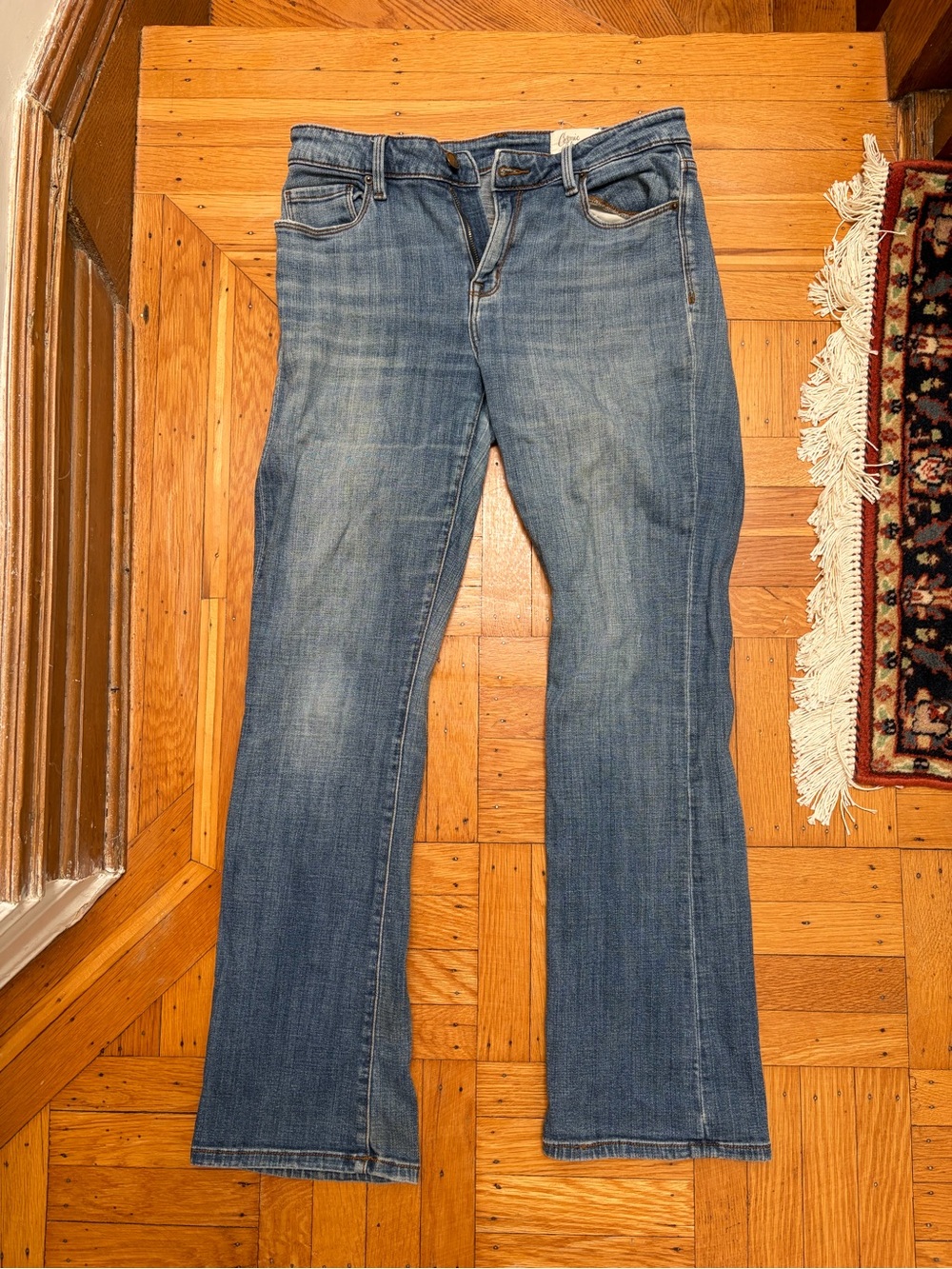 Cosmic Blue Love Women's Mid-Wash Blue Straight-Leg Jeans